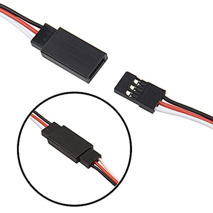 ShareGoo 20 Pieces JR Male to Female 3-Pin Servo Extension Cable Cord RC Receiver Wire Connectors for RC Car Helicopter Boat Servo Receiver Flight Controller Board Connection (5 Sizes)