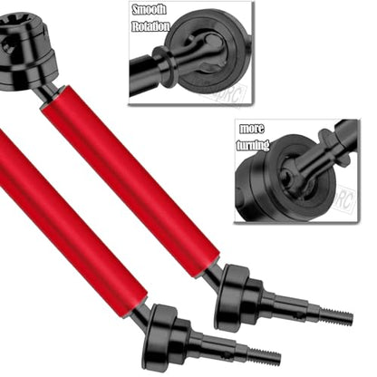 #45 Steel Front Rear Drive Shaft CVD Upgrades Parts for 1/10 Senton Granite 3s Blx&Mega550,Vortek 3s Blx,Stainless Driveshaft Axles Hops Up,#ARAC4041,Black with Red - color: Black With Red(4cvd)