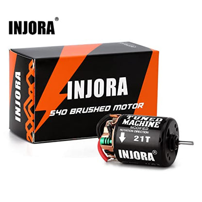 INJORA 540 Brushed Motor 35T Waterproof Motor for 1/10 RC Cralwer（21T） - size: 21T