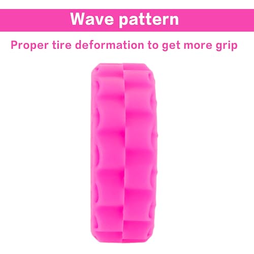 MEUS RACING Super Soft Silicone Rubber Inserts for 62-66mm 1.0" Tires(Rose Red) - color: Super soft