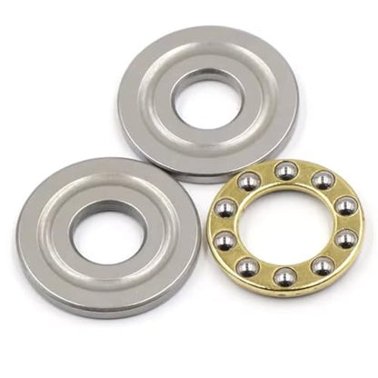 10pcs F8-19M Miniature Plane Axial Ball Bearing 3-in-1, 8mm x 19mm x 7mm Chrome Steel Single Direction