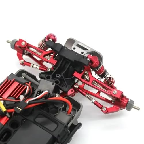 RC Steering Knuckle Block for Hyper GO for MJX H16 16207 16208 16209 16210 1/16 Metal Steering Cup Kit Rc Model Crawler Car Truck for Buggy Upgrade Parts(Red) - size: Red