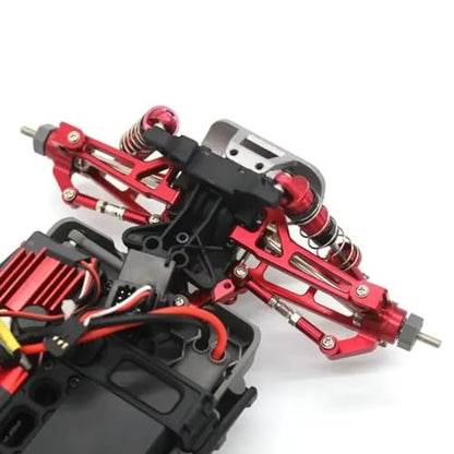 RC Steering Knuckle Block for Hyper GO for MJX H16 16207 16208 16209 16210 1/16 Metal Steering Cup Kit Rc Model Crawler Car Truck for Buggy Upgrade Parts(Red) - size: Red