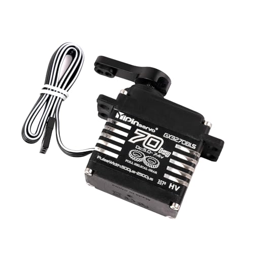 70KG High Torque,GX3270BLS Digital RC Servo, 180/270/360 Degree Metal Gear, IP68 Brushless Motor, Black (357 Degree) - style: 357 Degree