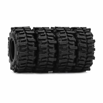 0.7" Swamp Claw Tires 40x16mm for 1/30 Axial SCX30 1/32 Redcat Ascent-32 RC Crawler – Super Soft Sticky Rubber, Easy Mount, Foam Insert (4pcs) - color: Black a