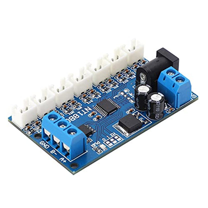 RS485 Temperature Sensor Module, Industrial Grade 7 Channel Temperature Measurement Board with Wide Voltage Range 6?24V for PLC Systems and Automation Control
