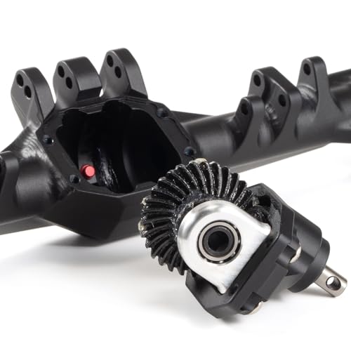 CNC Aluminum F10 Portal Axle Set with BTA Servo Mount, Front Rear Black | with 30T 8T AR44 Style Gears, Pin to Pin Width 188mm, Work with Vanquish VS4-10 Phoenix and 1/10 Scale Crawler LCG Chassis - color: Black