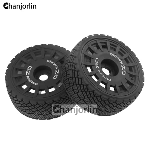 1/8 RC On Road Tires And Plastic Street Wheels 17mm Hex OD 3.94'' 1/7 Rally Racing Tyres For 1:8 1:7 Touring Street Drift Car Tamiya HPI WR8 HSP ARRMA Redcat Losi Kyosho GT2 VRX W10 (Black) - color: Black