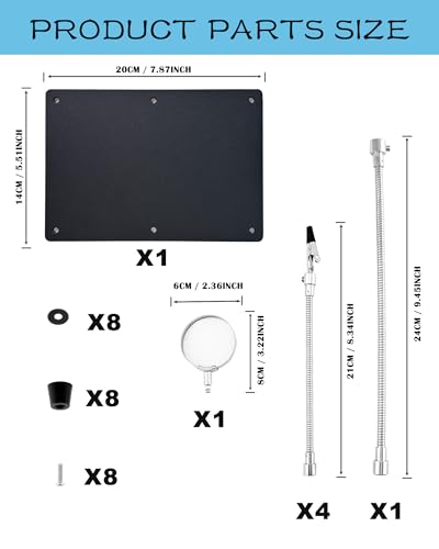 Kaisiking Helping Hands Soldering Station with Magnifying Glass | PCB Holder 4 Flexible Arms Magnifier and Third Hand Soldering Tool for Electronic Repair Soldering Jewelry Crafts