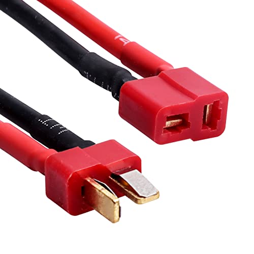 Hobbypark Tamiya Connector to Deans T Plug Adapter Cable for RC Cars Lipo/NiMH Battery Charging ESC Connection (4PCS)