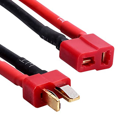 Hobbypark Tamiya Connector to Deans T Plug Adapter Cable for RC Cars Lipo/NiMH Battery Charging ESC Connection (4PCS)