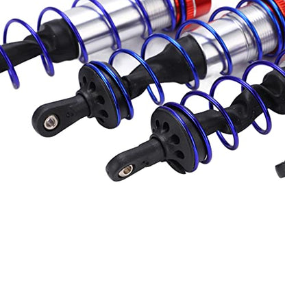 RC Shock Absorber Set Oil Adjustable Front Rear Damper High Performance Upgrade for 1/8 RC Car Crawler Truck Truggy Aluminum Alloy 4PCS (Red) - color: Red