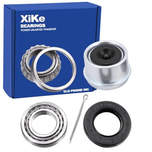 XiKe 1 Set Fits for 25mm Axles Trailer Wheel Hub Bearings Kit, 30205 Bearings and Seal TC 30x52x10mm, Rotary Quiet High Speed and Durable for Tapered Roller Bearings. | Include Seal TC 30x52x10mm, Dust Cover and Cotter Pin,Rotary Quiet High Speed and Dura