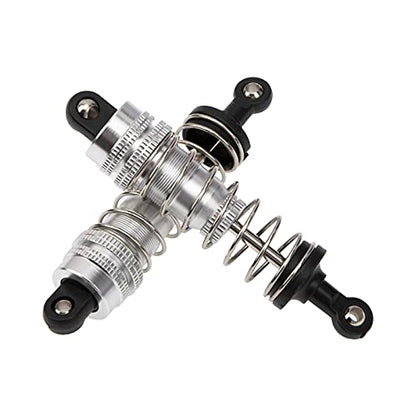 2Pcs Vgoohobby Aluminum Alloy Shock Absorber Damper Suspension Upgrade Parts Compatible with WLtoys 144001 1/14 RC Car Buggy (Silver) - color: Silver