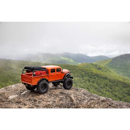 Axial RC Truck SCX24 40's 4 Door Dodge Power Wagon Orange1/24 4 Wheel Drive-RTR (Everything Needed to Run Included) AXI00007T1 - color: Orange