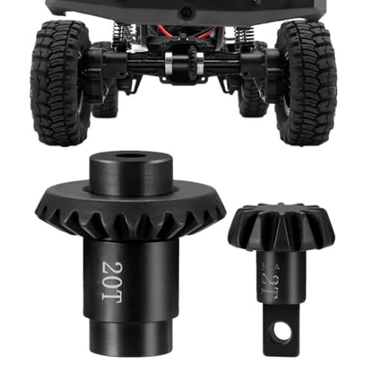 12/20T Overdrive Steel Axle Gear Set for 1/24 FMS FCX24 FCX18 | RC Crawler Upgrade Parts - size: 12/20T