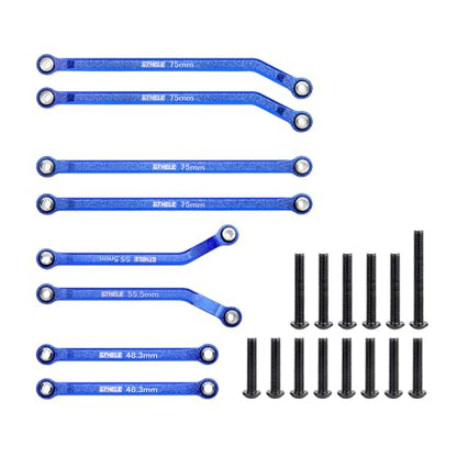 High Clearance 4 Links Set Aluminum Linkage for Traxxas 1/18 TRX4M K10 F-150 Upgrade Parts RC Crawler Car (Dark Blue) - color: Dark Blue