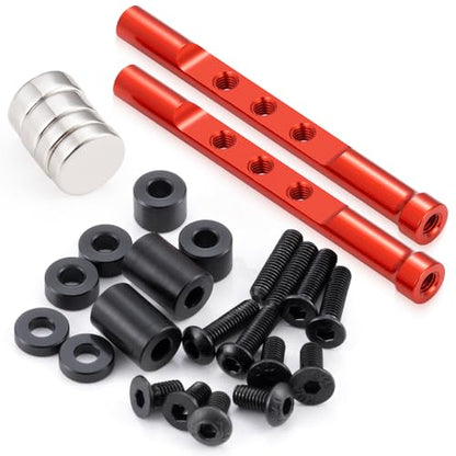 MORLORDY Aluminum RC Body Posts Set for 1/10 Yokomo TT01 TT01E TT02 Sakura D4 D5 RC Drift Racing Car Upgrade Parts (Long - Red) - color: Long - Red
