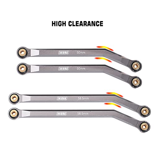 INJORA Aluminum 4 Link Set for SCX24 C10 JLU Bronco Base Camp 4Runner, GL - color: Grey