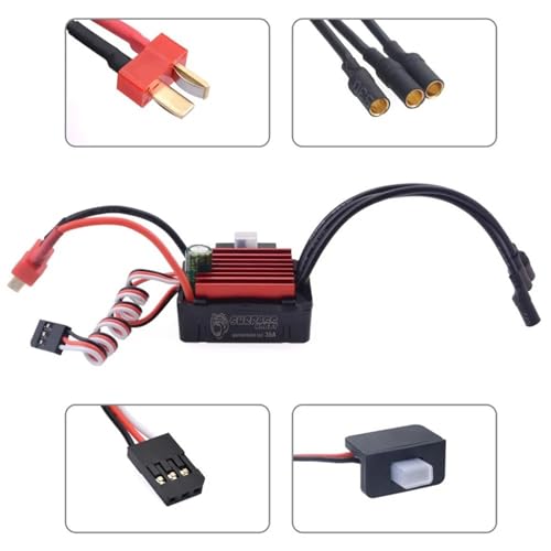 2-3S 35A Waterpoof Brushless ESC Speed Controller BEC 5V 2A for T Plug for 1/14 1/16 RC Car - color: 35a T Plug