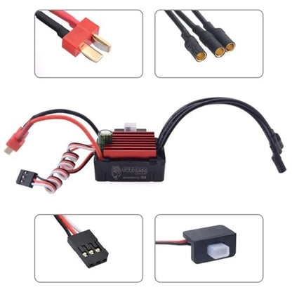 2-3S 35A Waterpoof Brushless ESC Speed Controller BEC 5V 2A for T Plug for 1/14 1/16 RC Car - color: 35a T Plug