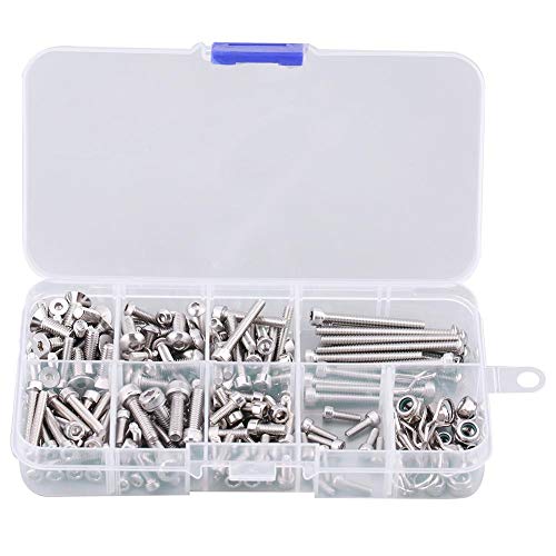 RC Screw Kit, Durable Stainless Steel Rust-Resistant, Screw Set with Box for Off-Road RC Trucks, Hobbyists, Maintenance and Repair
