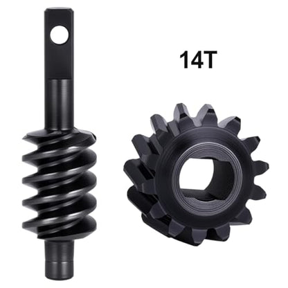 Differential Gear Worm Gear Set,Harden Steel Axle Gears for 1/30 Axial SCX30 RC Crawler Upgrade Parts, 2 Sets (2/14T,Overdrive 14%)