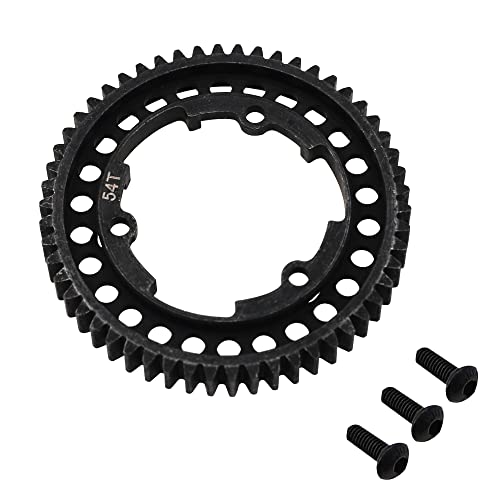 Steel 54T Spur Gear 1 Mod M1 Main Gear Compatible with Traxxas 1/5 X-Maxx 6S 8S 1/10 Maxx 4S 1/10 New E-Revo 2.0 VXL 1/7 XO-1 Upgrade Part (54T)