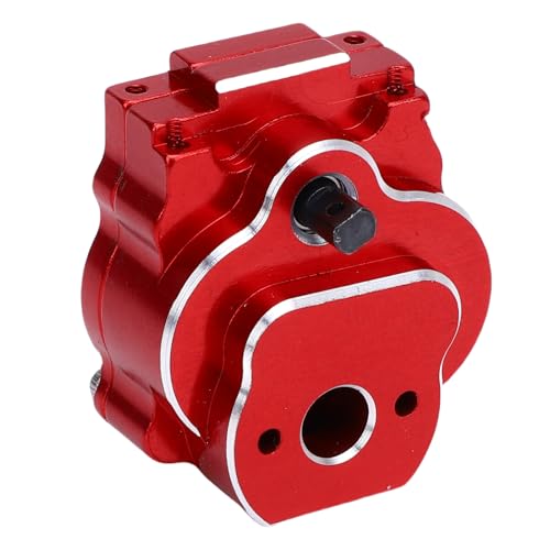 RC Complete Transmission, CNC Aluminum Alloy 24:1 Complete Transmission Smooth Operation for 1/18 RC Crawler Car Upgrade Part (Red) - color: Red