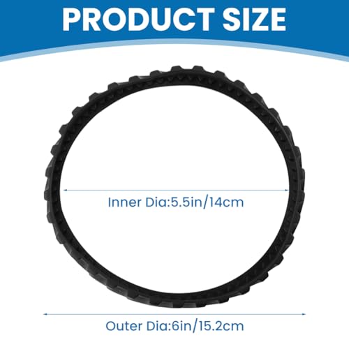 2 Pack R0526100 Pool Cleaner Tire Tracks, Replacement for Zodiac MX6 MX8 Elite & MX6/MX8 Pool Cleaners, Heavy Duty Non-Slip Rubber Wheel Belts