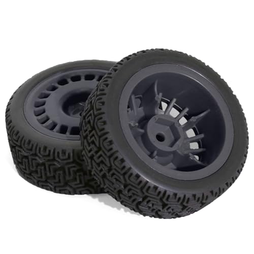 1/10 RC On-Road tires 68mm 4 PCS Rally Tires General Purpose Grip Soft Material Tread For 1:10 Tamiya xv02 Maze Tires Lc Off-Road 94123 Kyosho FW06%t048 (Gray, 3) - color: Gray