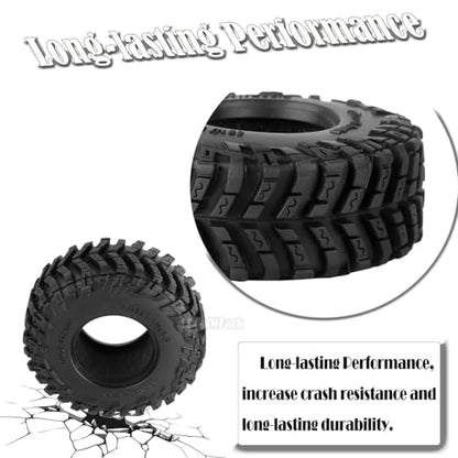 RC 1.3 Soft Silicone Rubber Wheel Tires for 1/18 TRX4M/Ascent-18/FMS 1/24 SCX24 RC Crawler,1.3" Soft Mud Terrain/Rock Crawling/Swamp Claw Mud Terrain/Road RC Tires 4Pcs,Style (E) - style: 4Pcs 1.3 Rubber Wheel - (E)