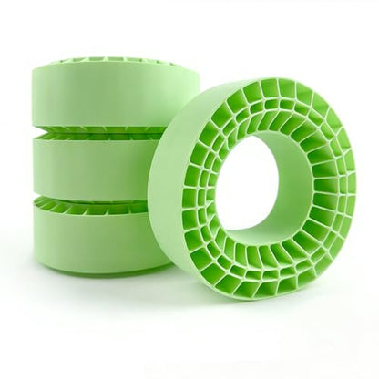 RC 2.2” Silicone Tire Inserts, 45A Silicone Rubber Inner Liners, Waterproof, for 2.2 Crawler Tires (Green, 4PCS) - color: Green