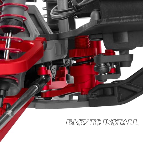 RC Steering Bellcranks Servo Saver Upgrades Part for 1/10 T-Maxx/E-Maxx,Aluminum Steering Bellcranks Servo Saver Hops up,#4945,Red - color: Red - (Parts)