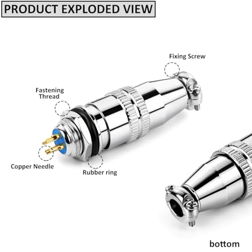CLYXGS [4 Pack] XS10 Aviation Connector Plug & Socket, 4 Pin, Quick Push-Pull Ball Detent Locking, 10mm Panel Cutout, 6A 250V Industrial Metal Wire Connector Adapter (XS10-4P) - style: XS10-4