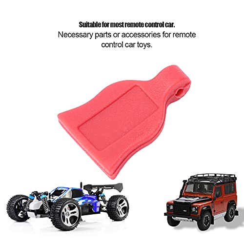 1/10 RC Car Body Clips with Silicone Pads, R Shape, Red | Secure Body Shell Mounting, Includes 4 R-Shaped Clips & 4 Silicone Pads, Durable RC Drift Car Accessory