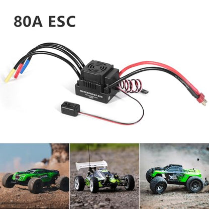 Readytosky RC 80A Brushless ESC 2-4S Waterproof Electric Speed Controller | For 1/8 RC Car Truck