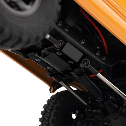 CNC Aluminum Center Frame Brace Transmission Skid Plate Gearbox for FMS FCX18 LC80 1/18 RC Crawler Car Upgrades (Black) - color: Black