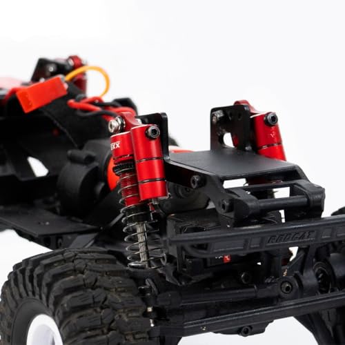 Nexx Racing Reservoir Shocks (4pcs) for 1/18 RC Crawler Redcat Ascent-18 - Remote Control Car, RC Cars, RC Crawler 1/18 4WD Nexx Racing Upgrade Parts (HELIDIRECT) (RED - 53mm) - color: Red - 53mm