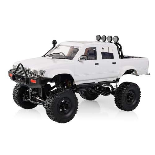 ARRIS WPL C64-1 1/16 RC Rock Crawler 4WD Trail Truck RTR | Realistic Pickup Body, Full Proportional Steering, LED Lights, Hobby Grade Platform - style: WPL C64-1 White
