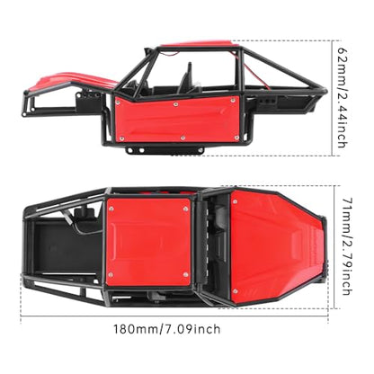 GLOBACT RC Body Shell Nylon Chassis Kit for 1/18 TRX4M (Red) - color: Red