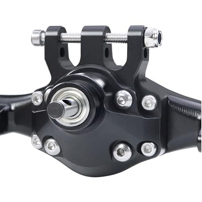 F10T Aluminum Front Rear Straight Axle Complete for 1/10 RC Crawler Axial SCX10 II Vanquish VS4-10 Phoenix F10T Upgrade Parts (Black Set) - color: Black Set