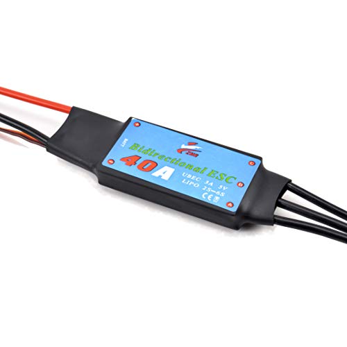 Bidirectional 40A Brushless ESC 2-6S UBEC 3A 5V | Electric Speed Controller for RC Car Boat Underwater Propeller - color: 40a Esc