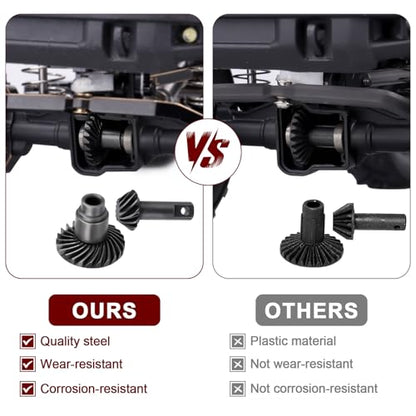 24T/12T Steel Helical Gear Set Front Rear Axles for 1/18 Traxxas TRX4M Crawler RC Car Upgrades