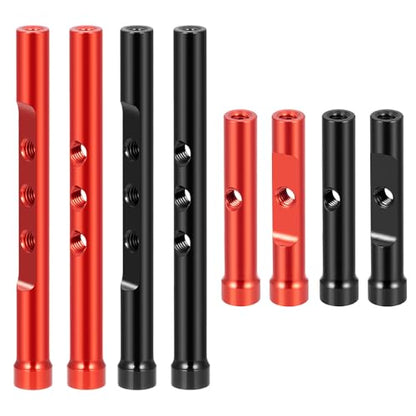 MORLORDY Aluminum RC Body Posts Set for 1/10 Yokomo TT01 TT01E TT02 Sakura D4 D5 RC Drift Racing Car Upgrade Parts (Long - Red) - color: Long - Red