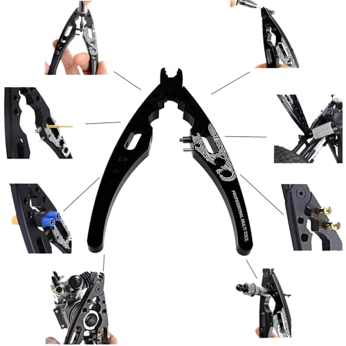 Aluminum Alloy RC Shock Absorber Pliers Rod Ball Clamp Multi-Function Tool for RC Model 1/8 1/10 Car Crawler Truck Off Road Buggy Touring Drift
