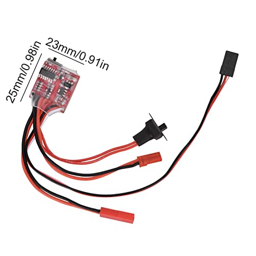 30A High Brushed ESC Electronic Speed Controller with Brake fit for RC Car 4-8V Compatible 370 380 Motors Aluminum Heatsink Built-in BEC