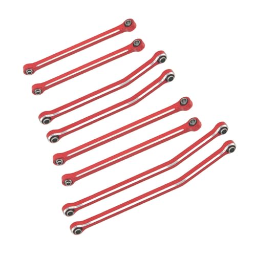 Hobby Details Aluminum Rear Axle Gear Box Skid Link Wheel Upgrade Set for 1/30 Axial SCX30 Jeep Wrangler RC Cars, Red (Skid Link Rods) - color: Skid Link Rods