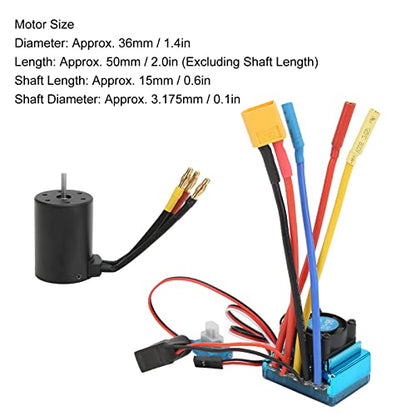 RiToEasysports Brushless ESC Combo, High Speed 2300KV 120A Motor Controller for 1/10 1/8 Scale RC Cars Off-Road Racing Crawling