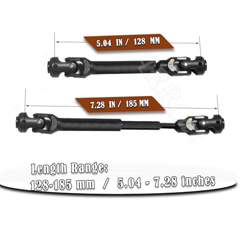 2pcs RC Drive Shaft 128-185mm for 1/10 SCX10，SCX10-II RTR,（128-185mm） - size: (6) 128-185 MM